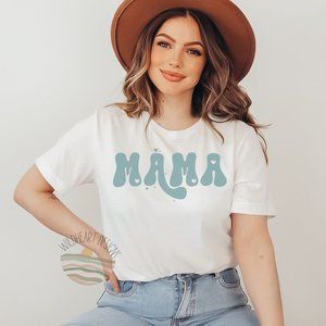 Retro Mama T-shirt, Unisex Short Sleeve Crew Neck Mama Shirt, Motherhood